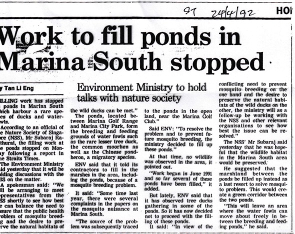 Straits Times April 24th 1992