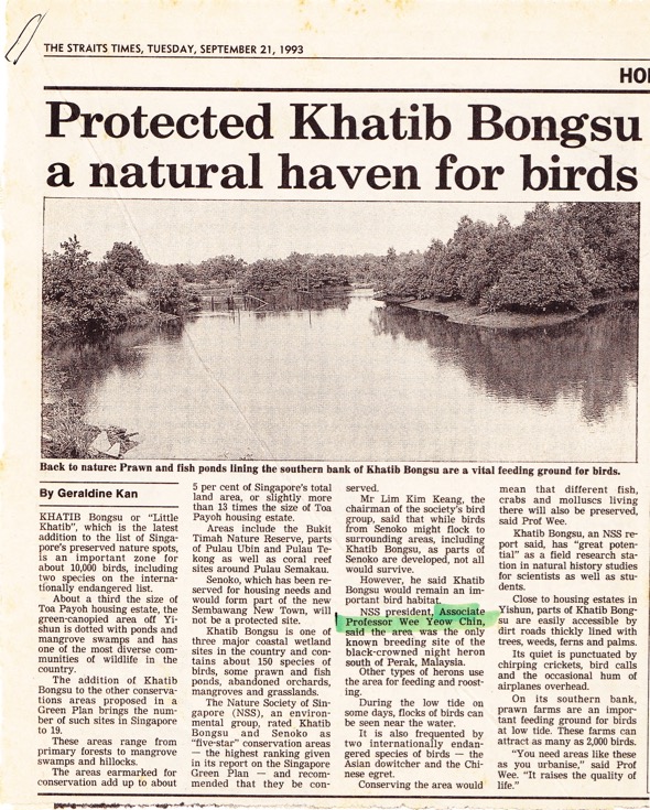Straits Times, 21st September 1993